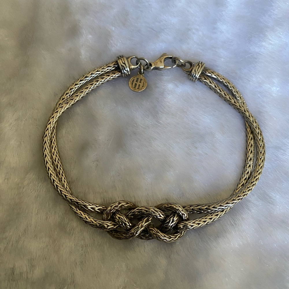 ☘️John Hardy Classic Chain Sterling Silver Double Knot Braided Bracelet